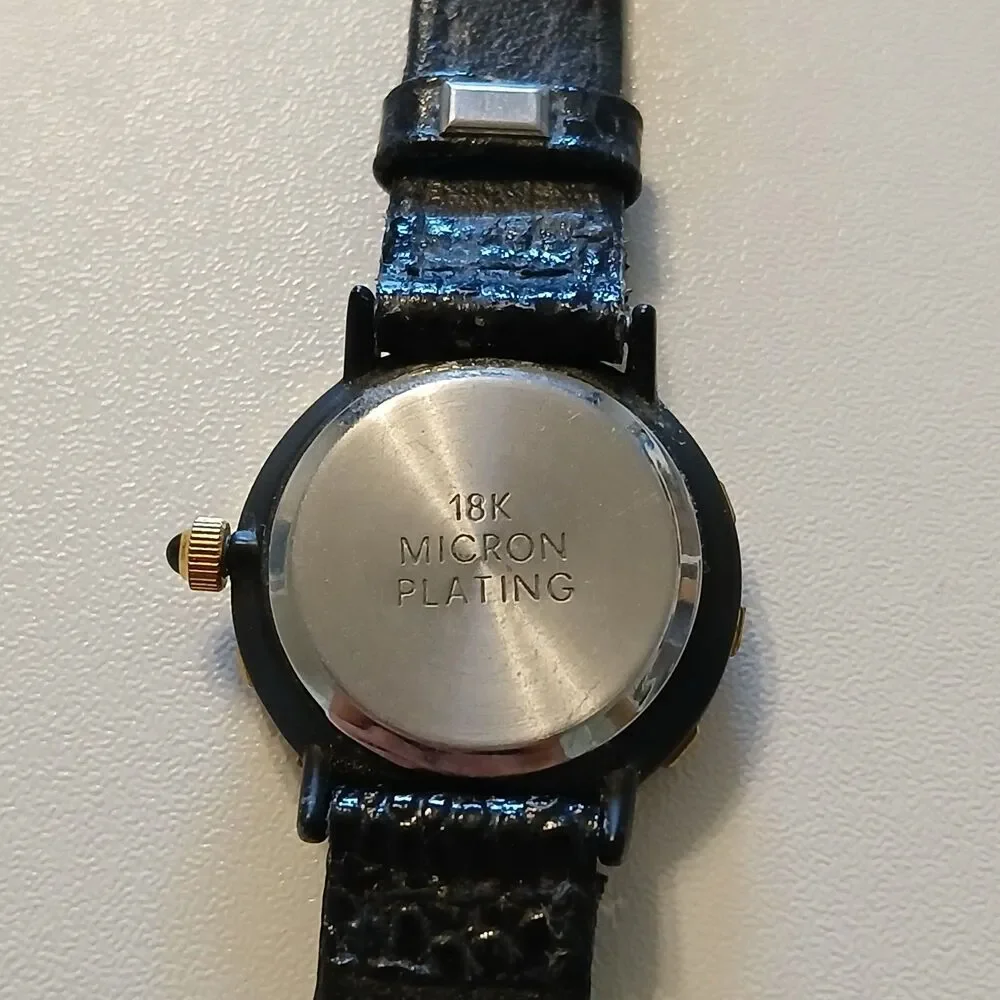 Vintage 90s Florida Gators Women's Watch 18K Micron Gold Plated Roman Bezel 24mm